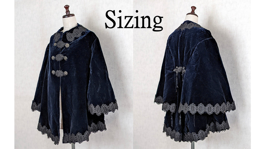 Crinoline Visite Size Guide